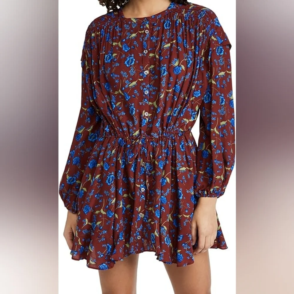 Free People Flower Fields Mini Oversize Dress Size XL
